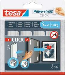 SELF-ADHESIVE MOUNTING STRIPS POWERSTRIPS-CLICK/SMALL TESA
