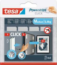 SELF-ADHESIVE MOUNTING STRIPS POWERSTRIPS-CLICK/MEDIUM TESA