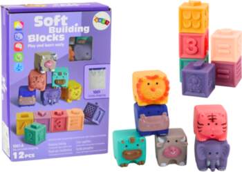 Lean Toys Soft Educational Blocks Animals