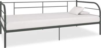 Dīvāngultas Rāmis, Pelēks Metāls, 90X200 Cm