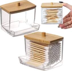 LEAN Cotton Stick Container Plastic Bamboo