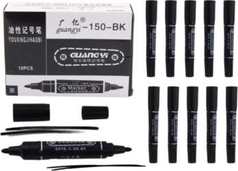 LEAN Double-Sided Waterproof Marker Set Black
