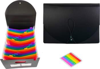 LEAN Organizer Folder With Compartments Colorful