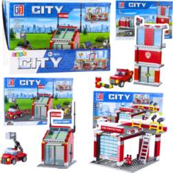 Lean Toys Construction Bricks Base Fire