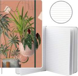 LEAN Notebook Planner Lined Leaves Plants