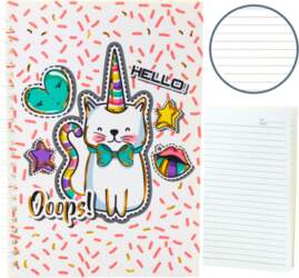 LEAN Notebook Notebook Lined Cat Unicorn