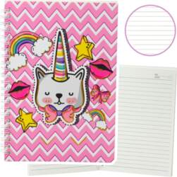 LEAN Notebook Notebook Lined Cat Unicorn