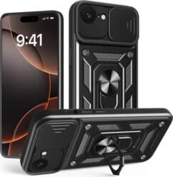 Defender Slide vāks iPhone 16e melns