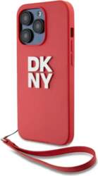 DKNY PU Leather Stack Logo Wrist