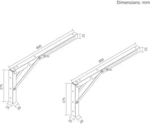 MACLEAN FOLDING WALL SHELF BRACKET MACLEAN