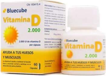 Bluecube D vitamīns 2000, 60 kapsulas