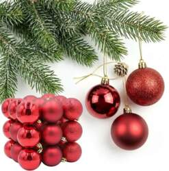 DECORATIVE PLASTIC BAUBLE SAFE 27 PCS