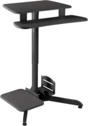 Maclean height-adjustable workstation desk, gas spring