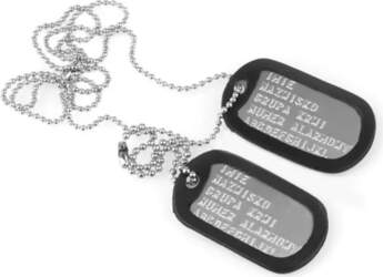 Dog-Tag - Silver + Minted Text