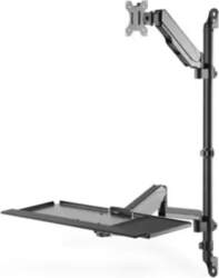 Single wall-mounted arm LCD + keyboard
