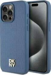 DKNY Leather Monogram Pattern Metal Logo