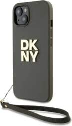 DKNY PU Leather Stack Logo Wrist