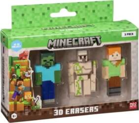 MINECRAFT 3D ERASERS - 3 PACK