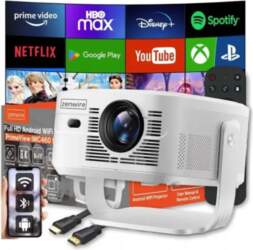 Mini Portable Projector Android 14 WiFi