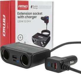 Extension socket with charger USB-C USB-A