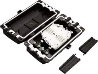 Flat fiber optic through joint for