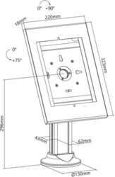 Maclean Desktop Tablet Holder Stand with