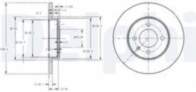 Bremžu diski BG2454 DELPHI