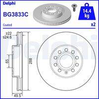 Bremžu diski BG3833C DELPHI