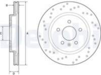 Bremžu diski BG4923C DELPHI