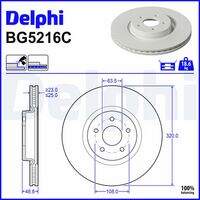 Bremžu diski BG5216C DELPHI