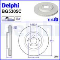 Bremžu diski BG5305C DELPHI