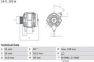Ģenerators 0 986 044 030 BOSCH