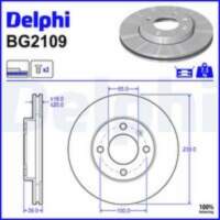 Bremžu diski BG2109 DELPHI