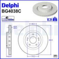 Bremžu diski BG4038C DELPHI