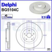 Bremžu diski BG5104C DELPHI