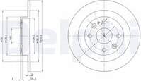 Bremžu diski BG2805 DELPHI