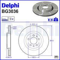 Bremžu diski BG3036 DELPHI