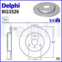 Bremžu diski BG3526 DELPHI