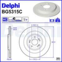 Bremžu diski BG5315C DELPHI
