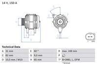 Ģenerators 0 986 044 480 BOSCH