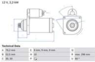 Starteris 0 986 016 340 BOSCH
