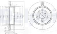 Bremžu diski BG4024 DELPHI