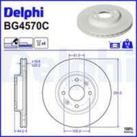Bremžu diski BG4570C DELPHI