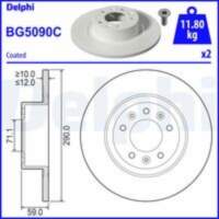 Bremžu diski BG5090C DELPHI
