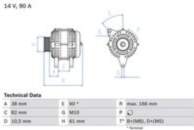 Ģenerators 0 986 040 340 BOSCH