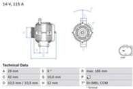 Ģenerators 0 986 081 040 BOSCH