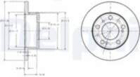 Bremžu diski BG2253 DELPHI