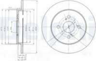 Bremžu diski BG4055 DELPHI