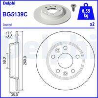 Bremžu diski BG5139C DELPHI