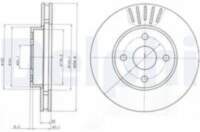 Bremžu diski BG3781 DELPHI